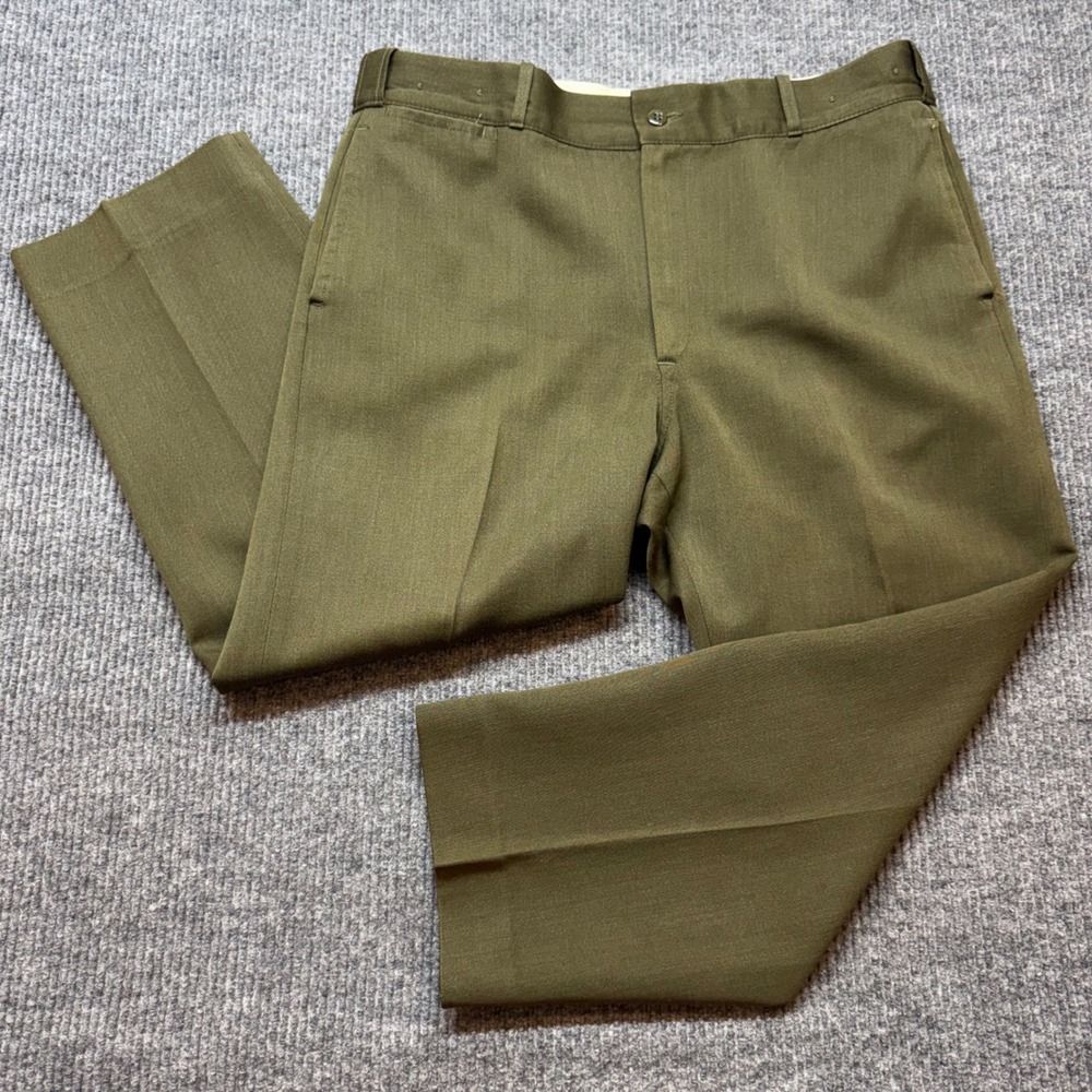 Vintage Johnson Woolen Mills Mens 40x28 Green Wool Hunting Field Pants USA